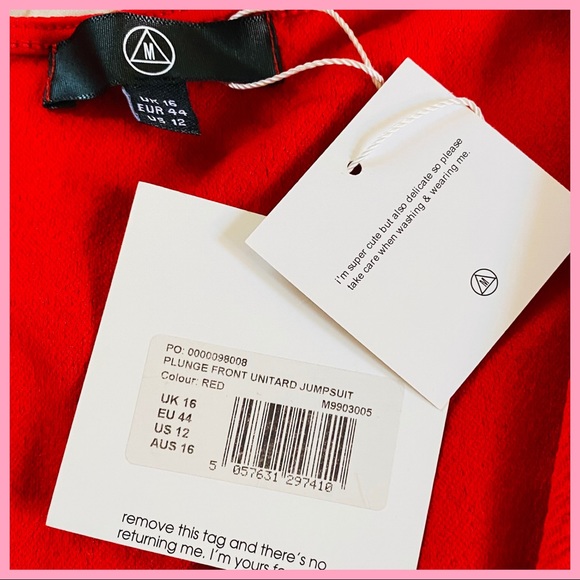 MISSGUIDED | NWT Plunge Front Red Jumpsuit - Picture 5 of 6
